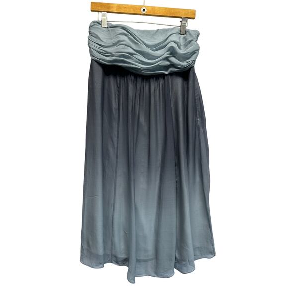 Y2K The Limited Strapless Ombre 100% Silk Chiffon Dress Fairy Grunge Size 8 READ - Picture 1 of 11